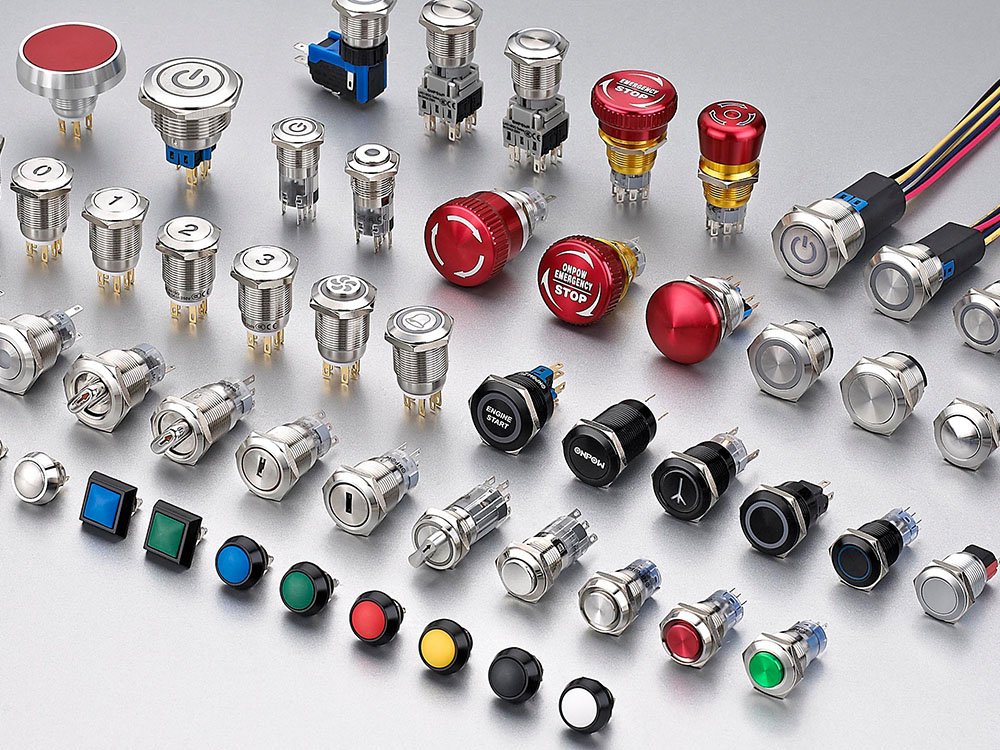 Metal push button switch 