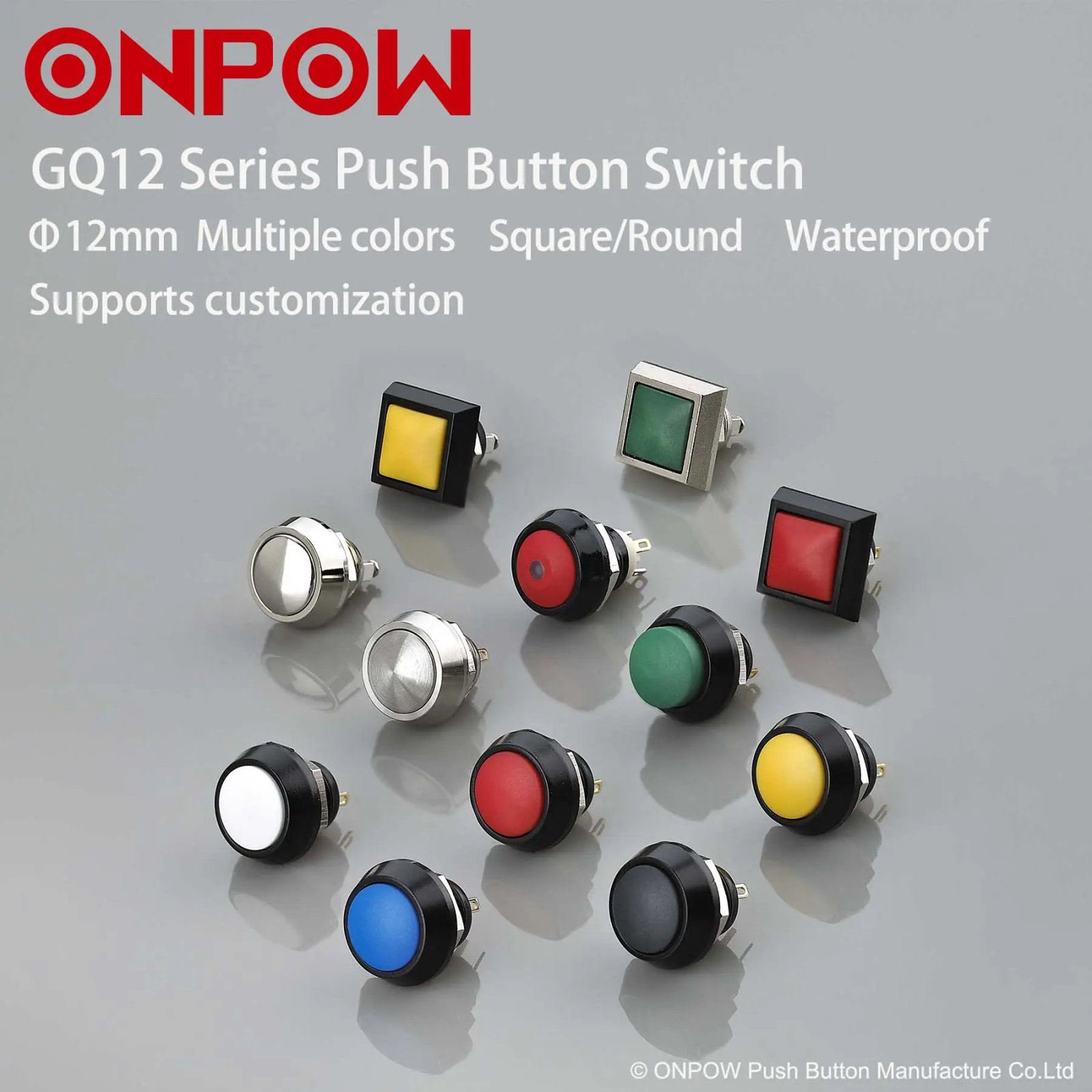 Miniature Panel Mount Metal Push Button Switch Solution – GQ12 Series
